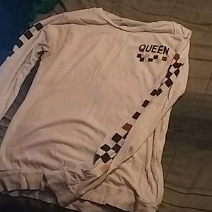 Queen white long sleeve
